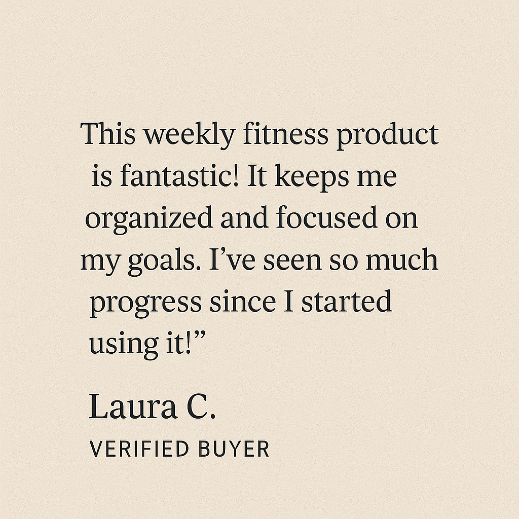 Ultimate Weekly Fitness Planner | Track Workouts, Meals & Progress